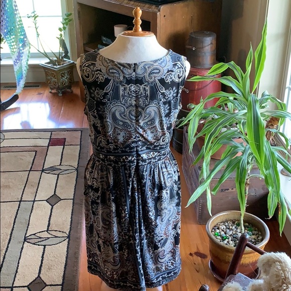 Perceptions Print Sleeveless Dress 14Petite - Picture 6 of 7